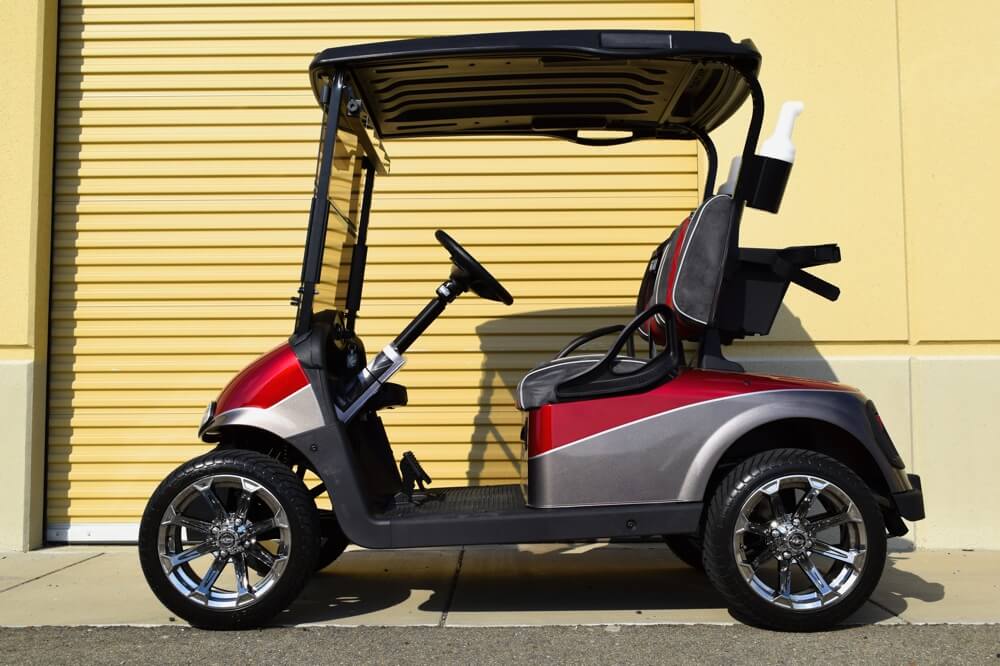 Two Tone Grey & Inferno Red with White Pin Stripping  