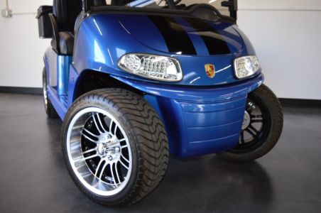 Porsche Metcaillc Voodoo Blue Paint Job with Matching Front Bumper