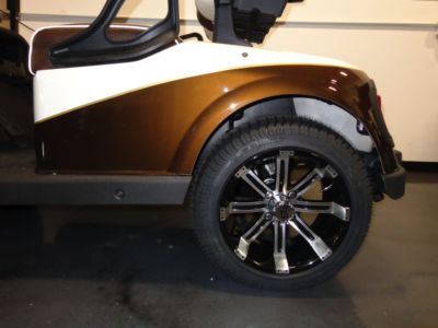 Two Tone Bright White & Metallic Brown