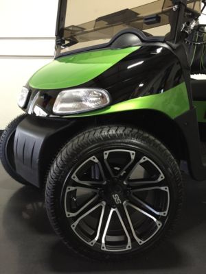 Two Tone Metallic Green & Black